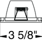 Juno Aculux Recessed Lighting 4337SQ-BL-FM 3-1/4" Line Voltage, Low Voltage, LED Square Downlight, 1-1/4" Pinhole Black Alzak Reflector, Flush Mount Black Trim