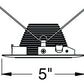 Juno Aculux Recessed Lighting 434NB-WH (3DBAF B WHR) 3-1/4" Low Voltage, LED Deep Downlight Baffle, Black Baffle White Trim