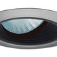 Juno Aculux Recessed Lighting 435NB-SC 3-1/4" Low Voltage Angle-Cut Baffle, Black Baffle Satin Chrome Trim
