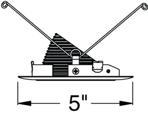 Juno Aculux Recessed Lighting 435NB-SC 3-1/4" Low Voltage Angle-Cut Baffle, Black Baffle Satin Chrome Trim
