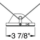 Juno Aculux Recessed Lighting 436NC-FM 3-1/4" Line Voltage, Low Voltage, LED Slot Angle Cut Flush Mount, Clear Alzak Trim