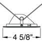 Juno Aculux Recessed Lighting 436NC-SF 3-1/4" Line Voltage, Low Voltage, LED Slot Angle Cut , Clear Alzak Reflector, Self Flanged Trim