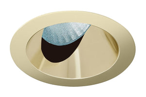 Juno Aculux Recessed Lighting 436NG-SF 3-1/4" Line Voltage, Low Voltage, LED Slot Angle Cut , Gold Alzak Reflector, Self Flanged Trim