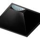 Juno Aculux Recessed Lighting 437SQBHZ-FM 3-1/4" Line Voltage, Low Voltage, LED Square Downlight Reflector, Black Haze Flush Mount Trim