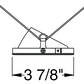 Juno Aculux Recessed Lighting 438NC-FM (3AC CS FM) 3-1/4" Low Voltage, LED Angle Cut Flush Mount, Clear Alzak Trim