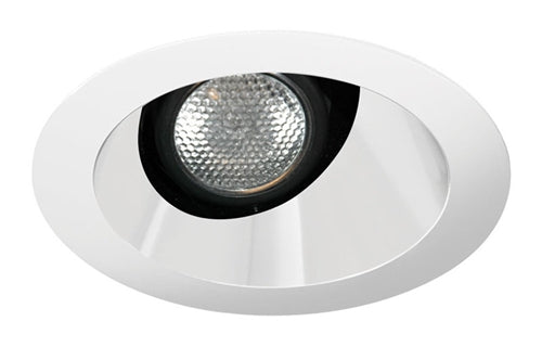 Juno Aculux Recessed Lighting 438NC-SF (3AC CS SF) 3-1/4" Low Voltage, LED Angle Cut , Clear Alzak Reflector, Self Flanged Trim