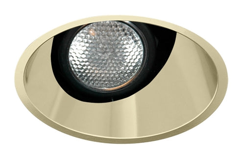 Juno Aculux Recessed Lighting 438NG-FM 3-1/4" Low Voltage, LED Angle Cut Flush Mount, Gold Alzak Trim