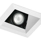 Juno Aculux Recessed Lighting 438SQW-SF 3-1/4" Line Voltage, Low Voltage, LED Square Angle Cut Reflector Self Flanged Square Downlight, White Trim