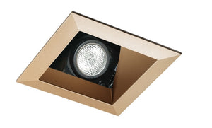 Juno Aculux Recessed Lighting 438SQWHZ-SF 3-1/4" Line Voltage, Low Voltage, LED Square Angle Cut Reflector Self Flanged Square Downlight, Wheat Haze Trim