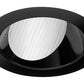 Juno Aculux Recessed Lighting 439NB-SFWH 3-1/4" Line Voltage, Low Voltage, LED Downlight Lensed Wall Wash, Black Alzak Reflector, Self Flanged White Trim