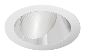 Juno Aculux Recessed Lighting 439NC-SFWH 3-1/4" Line Voltage, Low Voltage, LED Downlight Lensed Wall Wash, Clear Alzak Reflector, Self Flanged White Trim