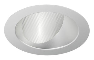 Juno Aculux Recessed Lighting 439NHZ-SFWH 3-1/4" Line Voltage, Low Voltage, LED Downlight Lensed Wall Wash, Haze Alzak Reflector, Self Flanged White Trim