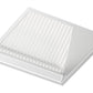 Juno Aculux Recessed Lighting 439SQHZ-FM 3-1/4" Line Voltage, Low Voltage, LED Lensed Wall Wash Reflector Square Downlight, Haze Flush Mount Trim