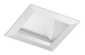 Juno Aculux Recessed Lighting 439SQHZ-SF 3-1/4" Line Voltage, Low Voltage, LED Lensed Wall Wash Reflector Square Downlight, Haze Self Flanged Trim