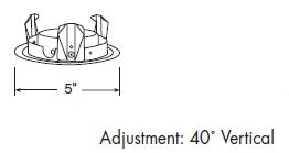 Juno Recessed Lighting 440-SC (440 SC) 4" Line Voltage, Low Voltage, Flush Gimbal Ring Trim, GU10 Base, Satin Chrome Trim