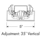 Juno Recessed Lighting 440SQ-BL (440SQ BL) 4" Low Voltage Square Adjustable Flush Gimbal Downlight Trim, Black Trim