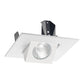 Juno Recessed Lighting 440SQ-WH (440SQ WH) 4" Low Voltage Square Adjustable Flush Gimbal Downlight Trim, White Trim