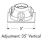 Juno Recessed Lighting 441SQ-W-WH (441SQ WWH) 4" Low Voltage Square Lensed Downlight Shower Trim, White Trim