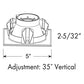 Juno Recessed Lighting 447SQ-WHZ-WH (447SQ WHZWH) 4" Low Voltage Square Downlight Trim, Wheat Haze Reflector, White Trim