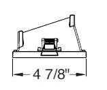 Juno Aculux Recessed Lighting 5000SQBHZ-FM (4SQAC20 BD FM) 4 inch LED Square 20 Degree Angle-Cut Reflector, Flush Mount, Black Haze Reflector