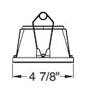 Juno Aculux Recessed Lighting 5002B-FM (4DP BS FM WET) 4 inch LED Lensed Cone Trim, Flush Mount, Black Specular Alzak Finish