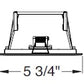 Juno Aculux Recessed Lighting 5002SQW-SF (4SQD W SF WET) 4 inch LED Square Lensed Downlight Reflector, Self Flanged, White Reflector