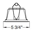 Juno Aculux Recessed Lighting 5002W-SF (4DP W SF WET) 4 inch LED Lensed Cone Trim, Self Flanged, White Finish