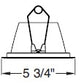 Juno Aculux Recessed Lighting 5007B-SF (4DP BS SF) 4 inch LED Parabolic Cone Trim, Self Flanged, Black Specular Alzak Finish