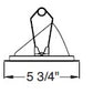 Juno Aculux Recessed Lighting 5008HZ-SF (4AC CD SF) 4 inch LED 45 Degree Angle-Cut Cone Trim, Self Flanged, Haze Alzak Finish