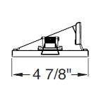 Juno Aculux Recessed Lighting 5008SQBHZ-SF (4SQA BD SF) 4 inch LED Square 45 Degree Angle-Cut Reflector, Self Flanged, Black Haze Reflector