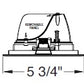 Juno Aculux Recessed Lighting 5301SQBHZ-WH-SF (4SQABV BD WHSF WET) 4 inch LED Square Lensed Adjustable Bevel Trim, Self Flanged, White Trim