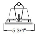 Juno Aculux Recessed Lighting 5302BHZ-WH-SF (4DBV BD WHSF WET) 4 inch LED Lensed Bevel Trim, Self Flanged, White Finish