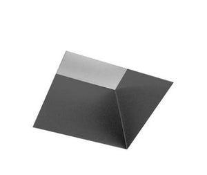 Juno Aculux Recessed Lighting 5302SQBHZ-BL-FM (4SQDBV BD BLFM WET) 4 inch LED Square Lensed Downlight Bevel Trim, Flush Mount, Black Trim