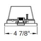 Juno Aculux Recessed Lighting 5302SQBHZ-BL-FM (4SQDBV BD BLFM WET) 4 inch LED Square Lensed Downlight Bevel Trim, Flush Mount, Black Trim