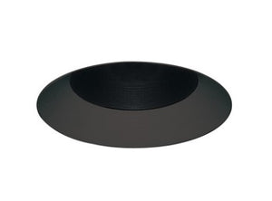 Juno Aculux Recessed Lighting 5307BHZ-BL-FM (4DBV BD BLFM) 4 inch LED Bevel Trim, Flush Mount, Black Finish
