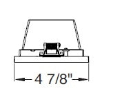 Juno Aculux Recessed Lighting 5307SQBHZ-BL-SF (4SQDBV BD BLSF) 4 inch LED Square Downlight Bevel Trim, Self Flanged, Black Trim