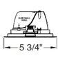 Juno Aculux Recessed Lighting 5308SQBHZ-BL-SF (4SQABV BD BLSF) 4 inch LED Square Adjustable Bevel Trim, Self Flanged, Black Trim