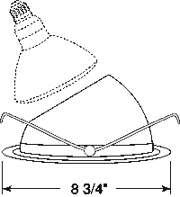 Juno Aculux Recessed Lighting 738HZ-WH 7" Line Voltage Adjustable Angle Cut Cone, Haze Alzak Reflector, White Trim