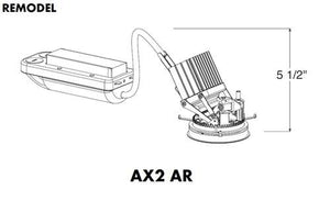Juno Aculux AX2 AR 12LM 40K 80CRI 45D FPC 120 Recessed Lighting 2 inch LED Remodel Standard Adjustable Housing 1000 Lumens, 4000K Color Temperature, 80 CRI, Wide Flood Beam, 120V Dimmable Light