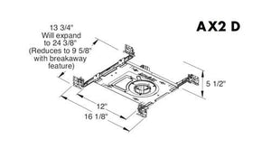 Juno Aculux AX2 D 08LM 40K 80CRI 18D FPC 120 Recessed Lighting 2 inch LED New Construction Standard Housing 700 Lumens, 4000K Color Temperature, 80 CRI, Spot Beam, 120V Dimmable Light 