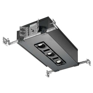 Juno Aculux AX2SQ 3A 12LM 40K 80CRI 18D FPC 120 Recessed Lighting 2 inch 3 Heads LED New Construction Standard Square Adjustable Housing 1000 Lumens, 4000K Color Temperature, 80 CRI, Spot Beam, 120V Dimmable Light