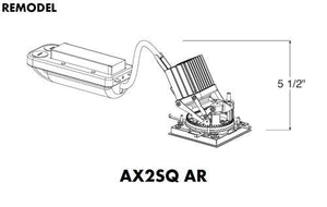 Juno Aculux AX2SQ AR 08LM 27K 90CRI 35D ZT MVOLT Recessed Lighting 2 inch LED Remodel Standard Square Adjustable Housing 700 Lumens, 2700K Color Temperature, 90 CRI, Flood Beam, 120-277V 0-10V Dimmable Light