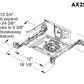 Juno Aculux AX2SQ D 08LM 40K 80CRI 45D FPC 120 Recessed Lighting 2 inch LED New Construction Standard Square Housing 700 Lumens, 4000K Color Temperature, 80 CRI, Wide Flood Beam, 120V Dimmable Light