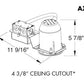 Juno Aculux AX3 AR 12LM 40K 80CRI 50D EZB MVOLT Recessed Lighting 3 inch non IC LED Remodel Adjustable Housing, 1200 Lumens, 4000K Color Temperature, 80 CRI, 50 Degree Wide Flood, eldoLED 0-10V, 
