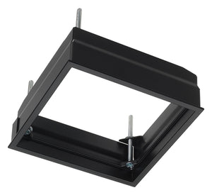 Juno Aculux Recessed Lighting FMASQ4-SC100-BL 3 1/4" Square Flush Mount Adapter for 1/2" to 1" Thick Ceiling Black Finish