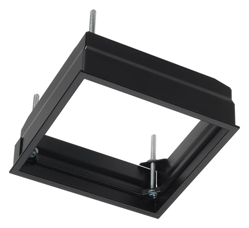 Juno Aculux Recessed Lighting FMASQ4-SC100-BL 3 1/4" Square Flush Mount Adapter for 1/2" to 1" Thick Ceiling Black Finish