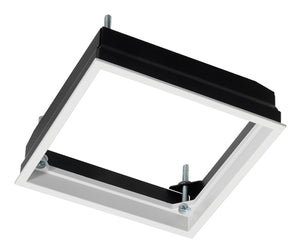 Juno Aculux Recessed Lighting FMASQ4-SC138-WH 3 1/4" Square Flush Mount Adapter for 1" to 1-3/8" Thick Ceiling White Finish
