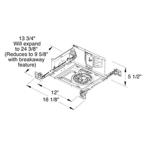 Juno Aculux Recessed Lighting IC207LSQD-930-N-1 2 inch LED New Construction IC Square Housing 800 Lumens, 3000K Color Temperature, 90 CRI, Narrow Flood Beam, 120V Dimmable Light
