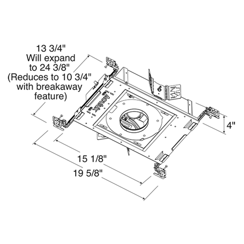 Juno Aculux Recessed Lighting IC415LP-927-S-1 Low Profile 3-1/4 inch LED New Construction Round Adjustable IC Housing, 1500 Lumens, 2700K Color Temp, 90 CRI, Spot Beam, 120, Forward & Revese Phase Dimming, 5%