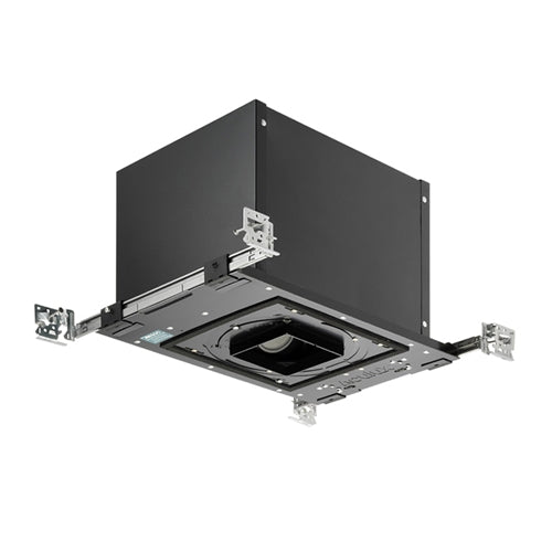 Juno Aculux Recessed Lighting IC420LSQ-930-S-L 3-1/4 inch LED New Construction Adjustable IC Square Housing, 2000 Lumens, 3000K Color Temperature, 90 CRI, Spot Beam, 120-277V, Lutron Hi-Lume 3-Wire Dimming, Ecosystem Compatible, 1%